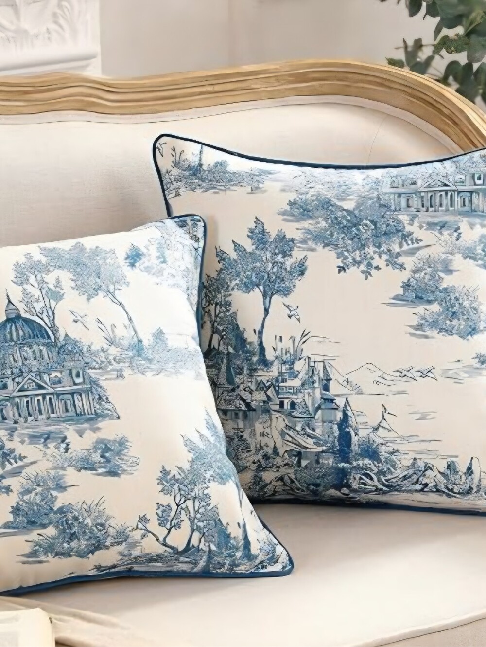 NWOT pardrea French Vintage Linen Throw Pillow 18 × 18 Decorative Pillow Case